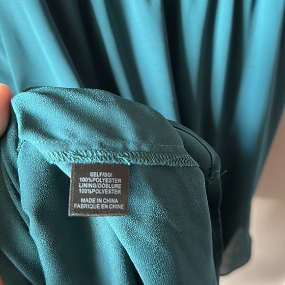 NWT WAYF Tiered Teal Green Ruffle Maxi Dress - Picture 10 of 11